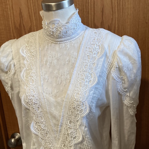 vintage NWT Scott McClintock puffy shoulder blouse 6 - Picture 2 of 15